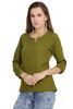 Left hand  side view-  Olive Green Top Women's  