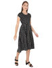 Right hand  side view-   Black and White Polka Dot Dress