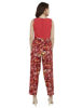 back view-Orange Floral Jumpsuit